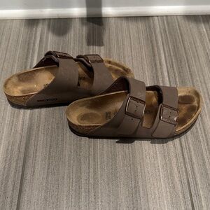 Birkenstock Brown Slide Sandals in excellent condition